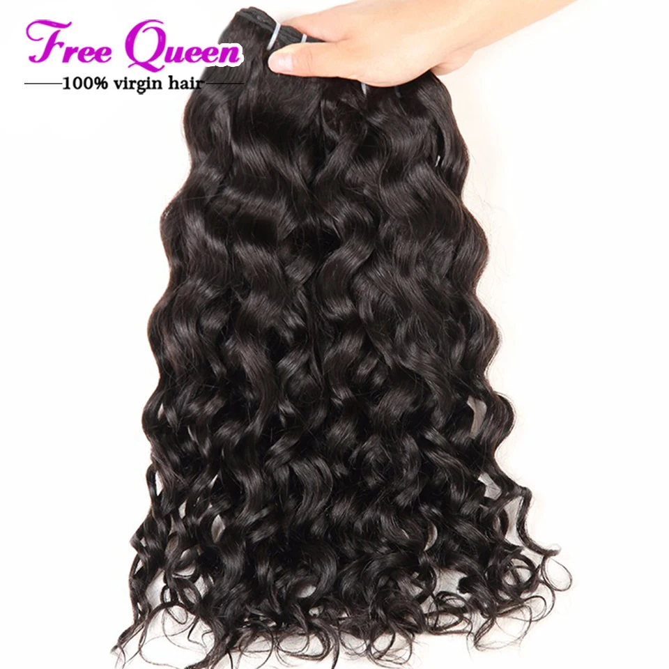 9а Класса Бразильские Волна Воды 4 Связки Влажную и Волнистое бразильские Волосы