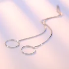 YAOLOGE 925 стерлингового серебра с геометрическими фигурами, треугольниками, круглые и квадратные обувь для пар; Творческий вечерние ювелирные изделия подарок аксессуары