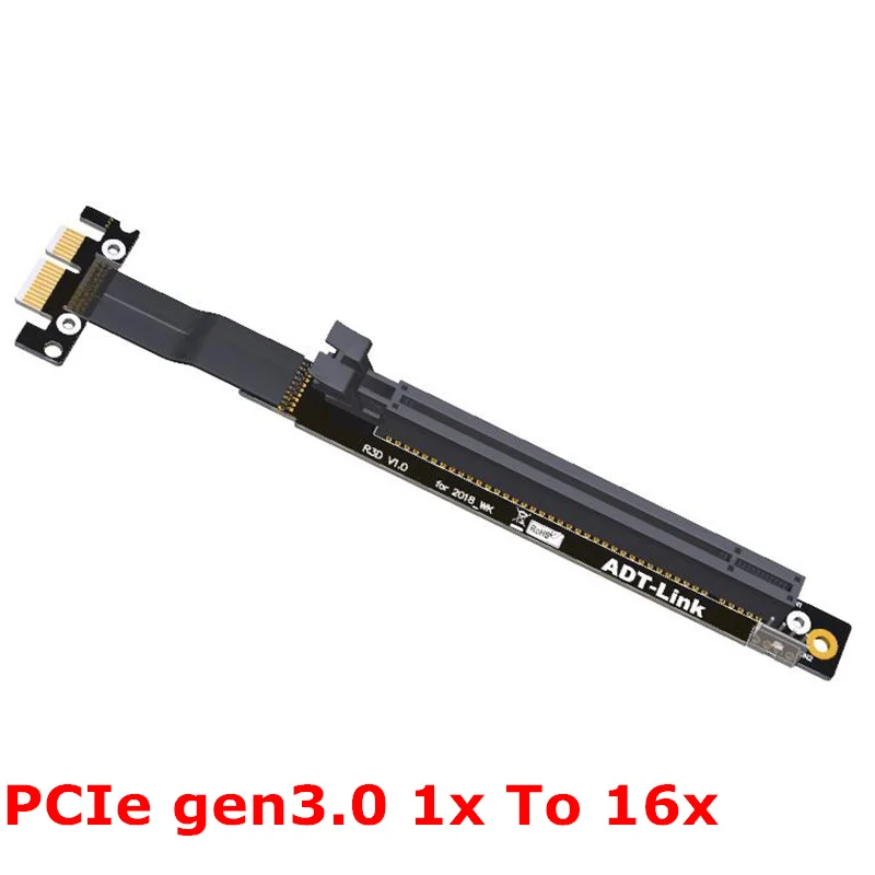 Новый дизайн Riser Card Gen3.0 PCIe 1x 16x адаптер графический PCI-E x1 на x16 для биткоина