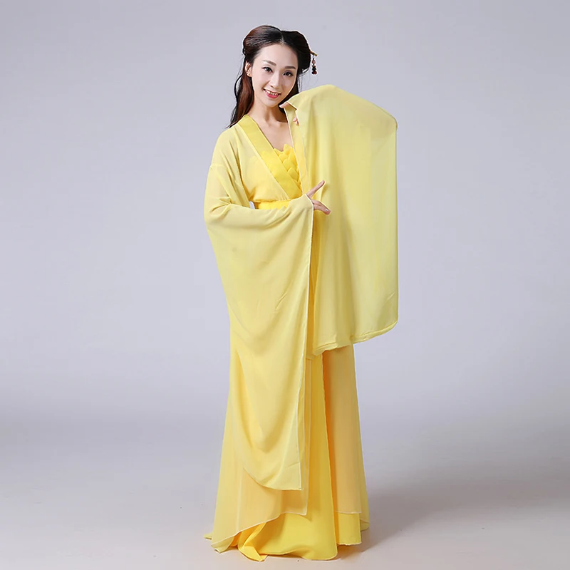 Новый Национальный костюм ханьфу Древний китайский Костюм Hanfu женская одежда