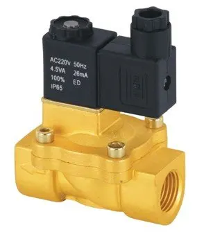 

Free Shipping 10pcs 1/2'' Guide Solenoid Valves Brass CV=6.2 Normally Closed Water Air Solenoid Valves Model 2V130-15