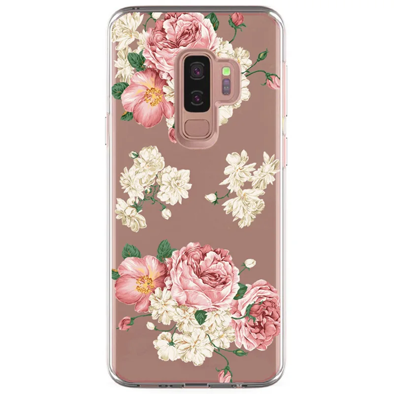 Для Samsung Galaxy S3 S9 S9Plus S8 Plus S7 edge Note 8 TPU цветной мягкий чехол с рисунком розы Desig Fundas R331 |