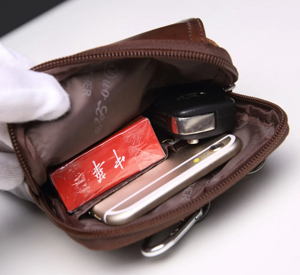 Новая мужская поясная сумка из воловьей кожи с натуральным воском чехол для