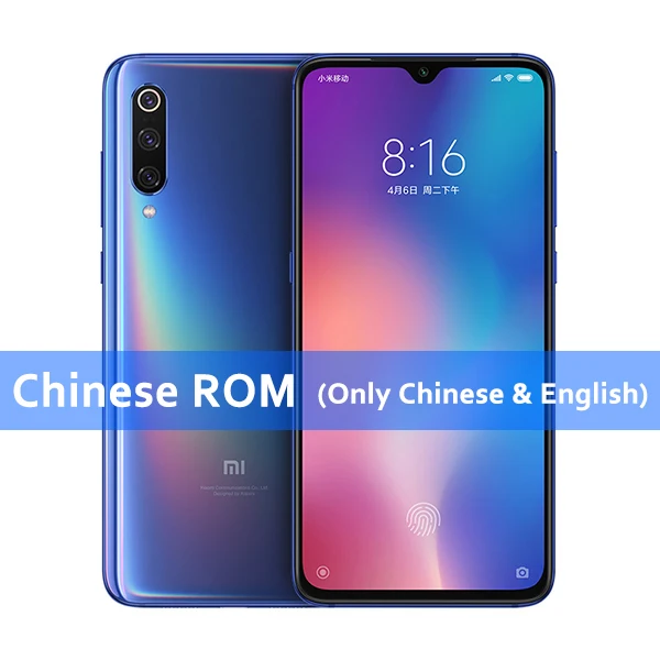 Chinese ROM Blue Global rom Xiaomi mi 9 mi 9 8 GB 128 GB телефон Snapdragon 855 Octa Core 6,3" 1080 P дисплей 3300 mAh 48MP тройные камеры смартфон - Цвет: Chinese ROM Blue