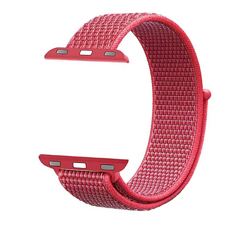 Hibiscus Ремешок для Apple Watch, 38 мм, 42 мм, легкая регулировка, нейлоновый ремешок на липучке для браслетов Apple Watch, ремешок 4, 5, 40 мм, 44 мм - Цвет ремешка: Hibiscus