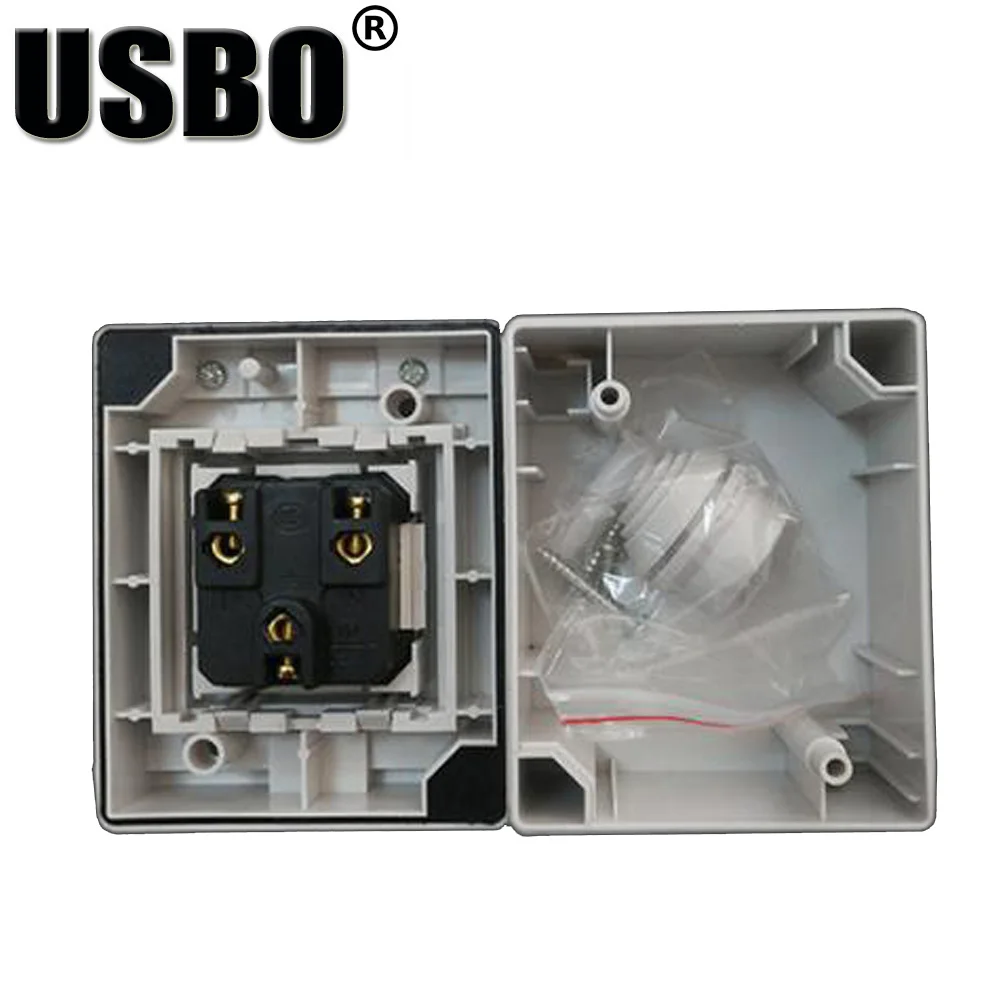 Поставка анти-УФ американская 13A 250 V IP55 наружная розетка питания белая CE