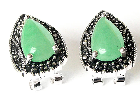 stylish 13*19mm 925 Silver &amp Marcasite Waterdrop Earrings | Украшения и аксессуары