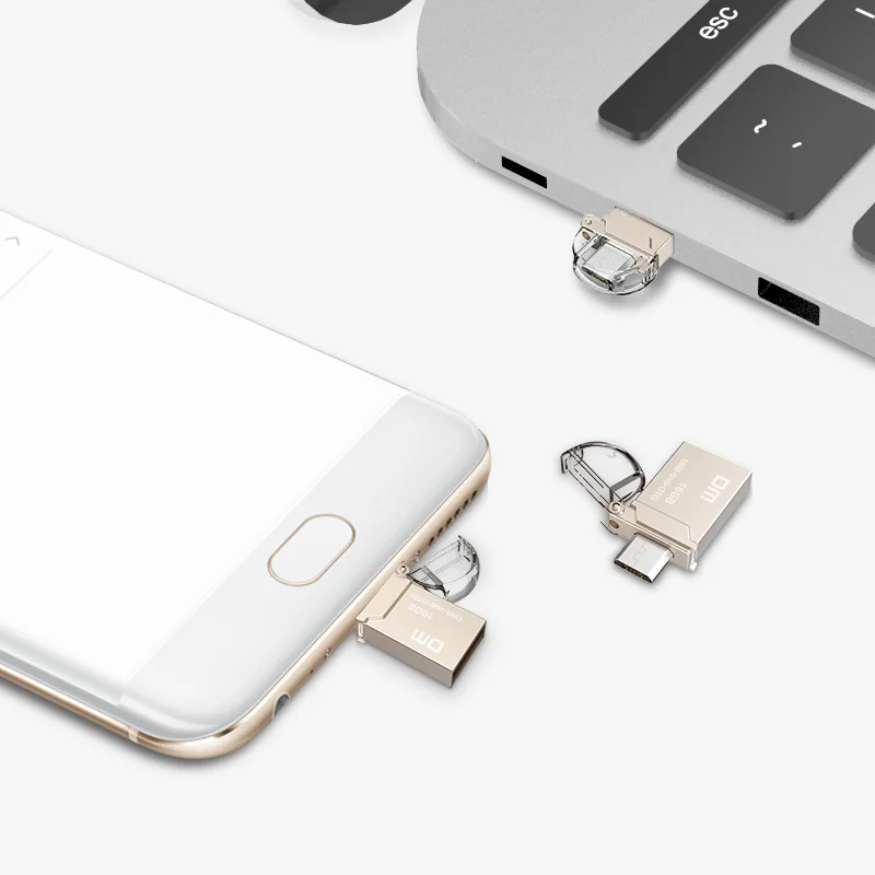 Бесплатная доставка DM PD008 8 г 16 32 ГБ USB2.0 с двойной разъем используется для OTG