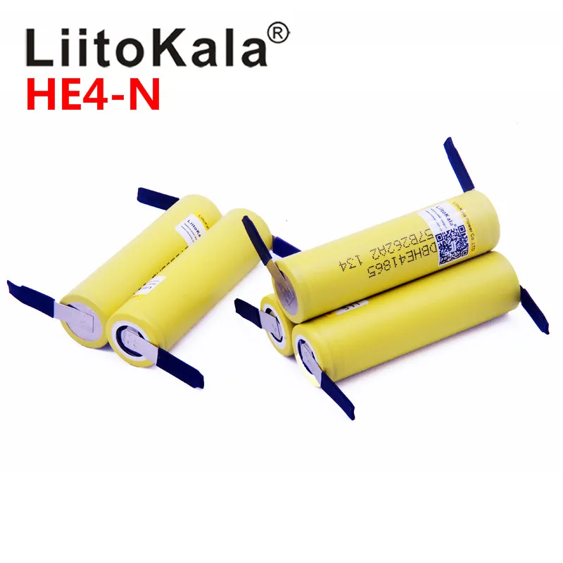 Литий-ионный аккумулятор LiitoKala HE4 2500 мАч 18650 3 7 в перезаряжаемые батареи с током 20 А