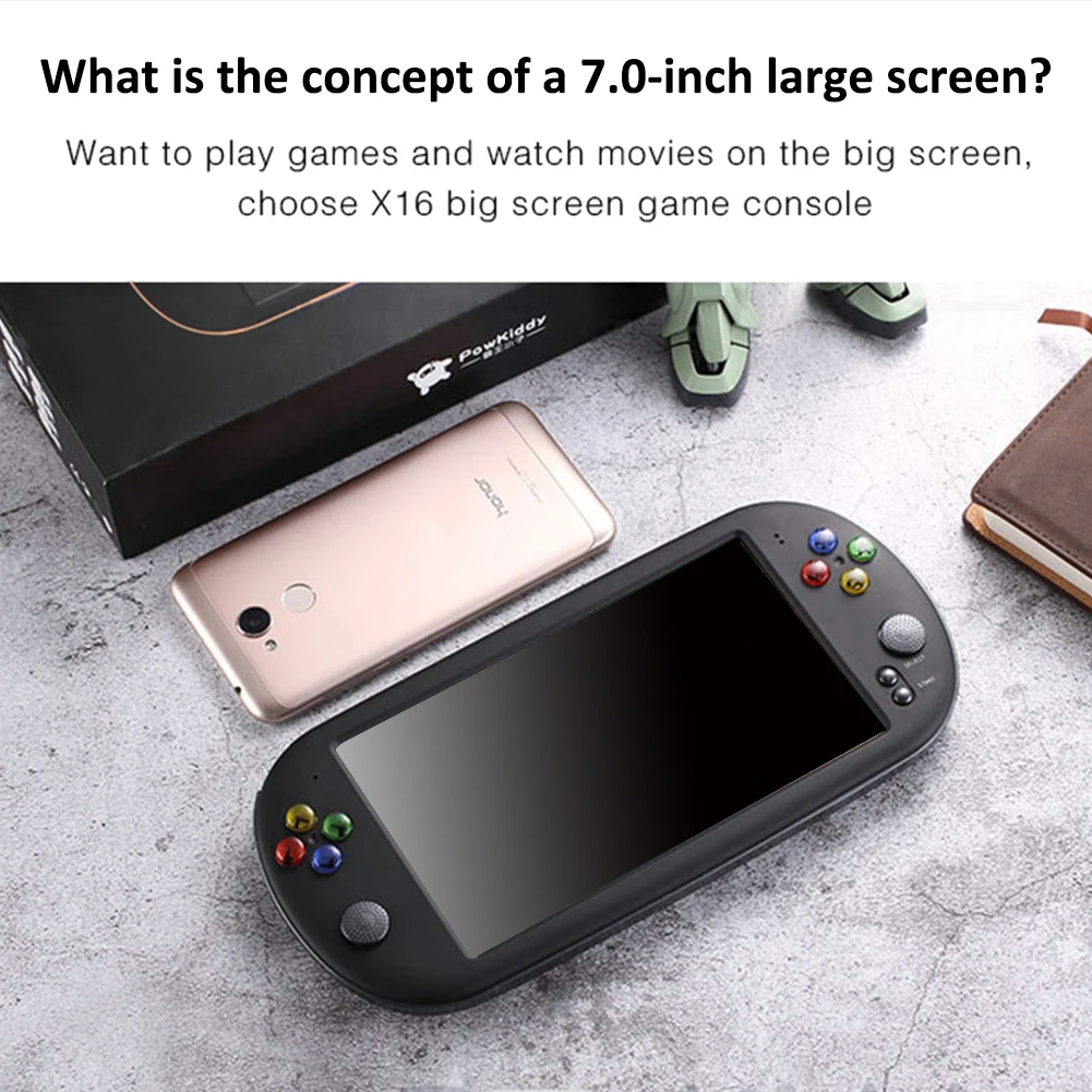 HD портативная игровая консоль Оборудование для psp X16 большой Экран 7-дюймовый HD ручной GBA аркадных игр NES Ностальгический FC ДС GBA SFC MD игровой консоли
