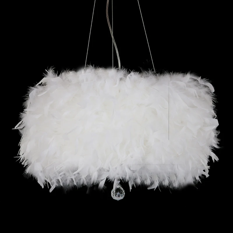 

Feather Pendant Lights export White color living room restaurant bedroom metal stents chimney droplight Pendant lamps ZA