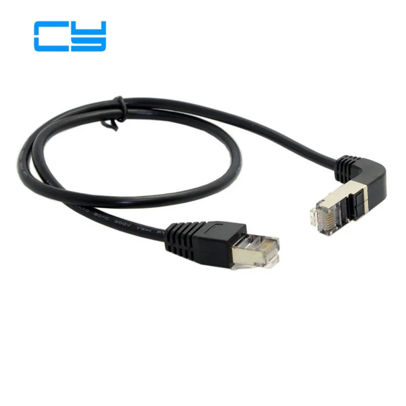 Локоть вверх и вниз Угловой 90 градусов 8P8C FTP STP UTP Cat 5e Lan Ethernet сетевой патч корд
