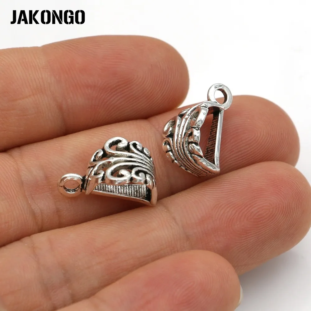 20 шт. посеребренные бусины JAKONGO для изготовления ювелирных изделий браслетов и
