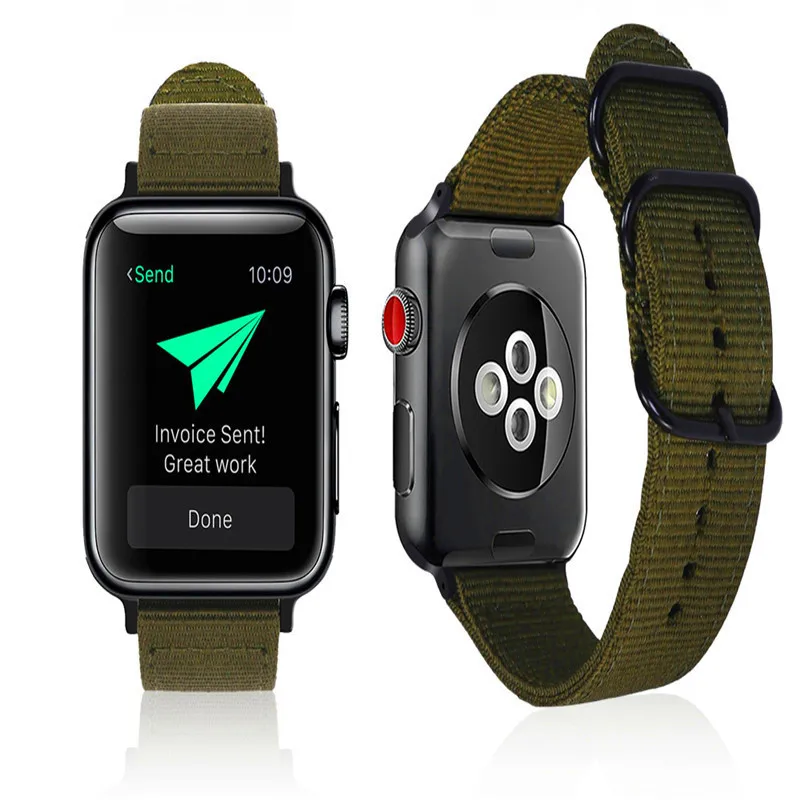 Нейлоновый ремешок для apple watch 4 44 мм 40 мм аксессуары для мужских и женских часов дышащий браслет для iWatch серии 1 2 3 42 мм 38 мм