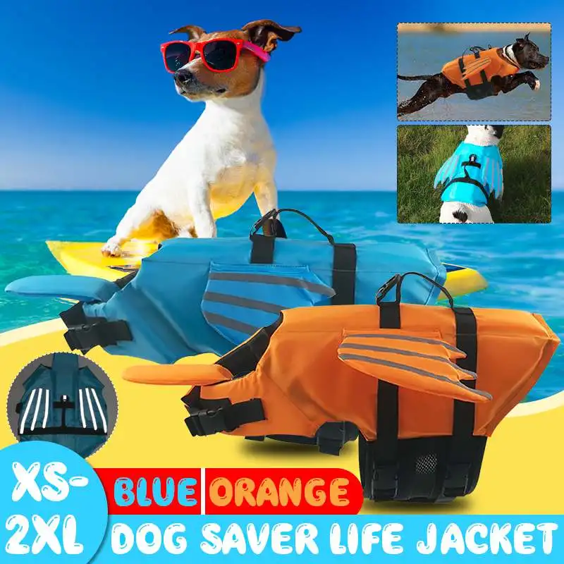 Pet Safety Dog Life Jacket Pet Saver Life Vest Swimming Preserver Dog Puppy Swimwear Surfing Swimming Vest XS-2XL