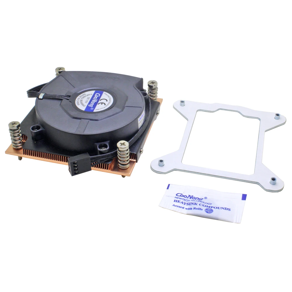 Кулер ЦП 1U для сервера 8015 вентилятор охлаждающий медный радиатор Intel LGA 1150 1151 1155 1156