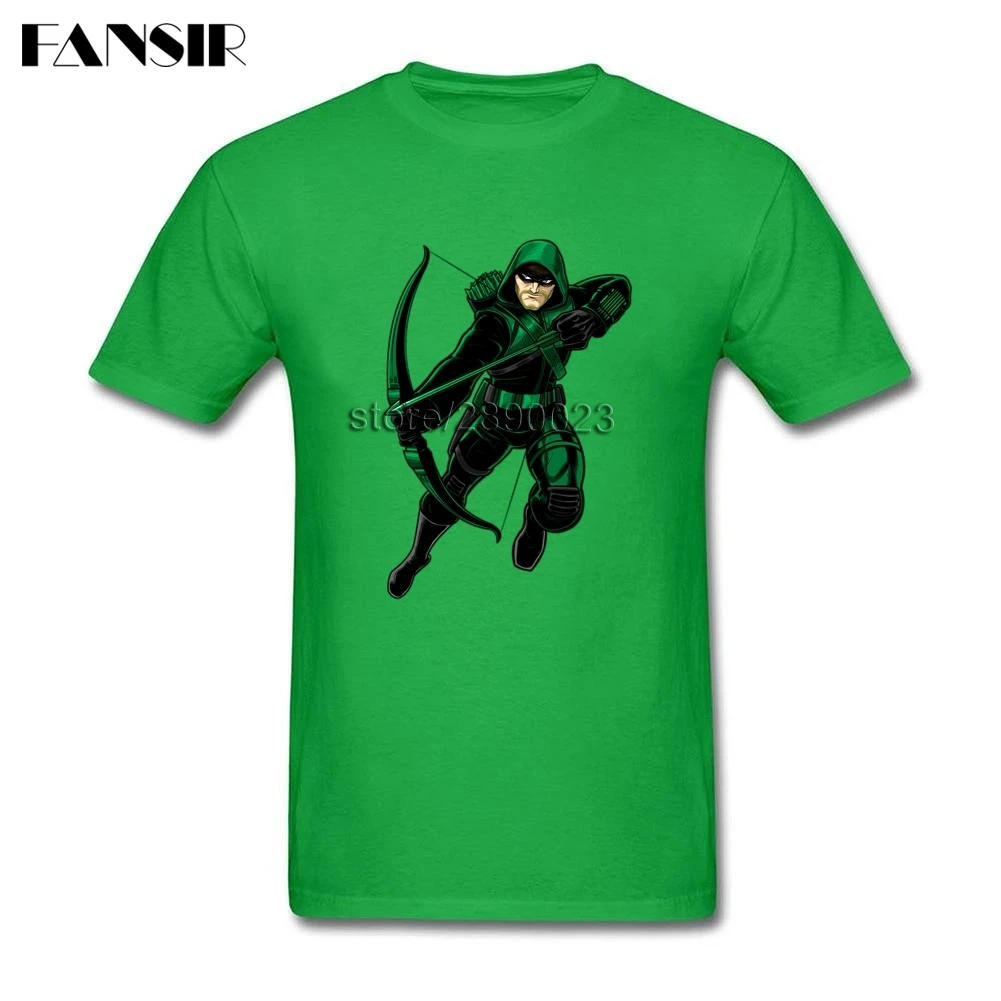XS-3XL Green Arrow High Quality Shirt Men Custom Cotton Short Sleeve T Family Tops Tee | Мужская одежда