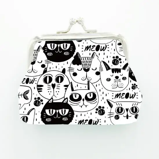 Кошелек для монет кошелек с мультяшным котенком Дамский универсальный швейный
