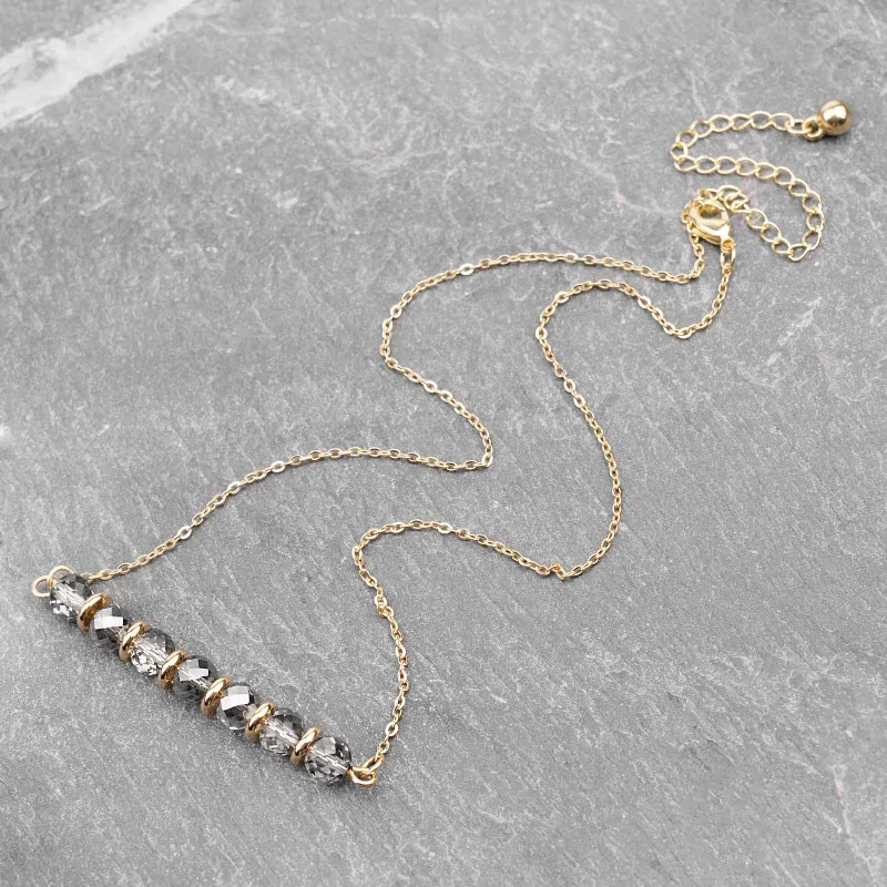 BOJIU регулируемые ограненные хрустальные бусины подвеска ожерелья для женщин