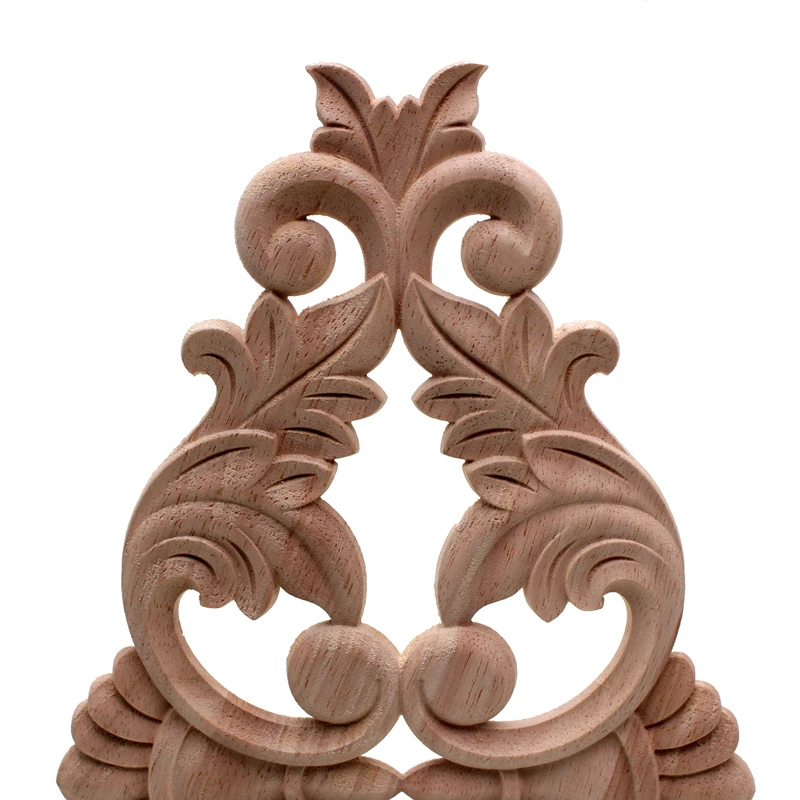 Vintage Unpainted Wood Carved Decal Corner Applique Frame For Home Furniture Wall Cabinet Door Decorative Wooden Miniature Craft | Дом и сад