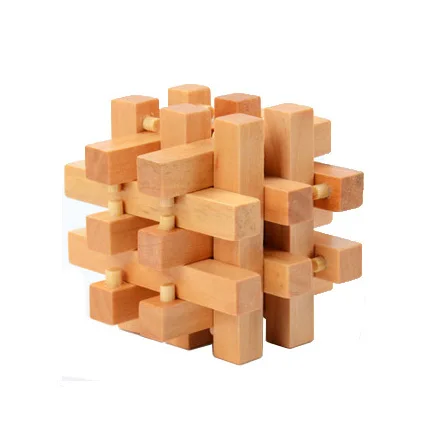 Chanycore Детские Обучающие деревянные игрушки 3D головоломка Kong Ming Luban Lock Cube sbz