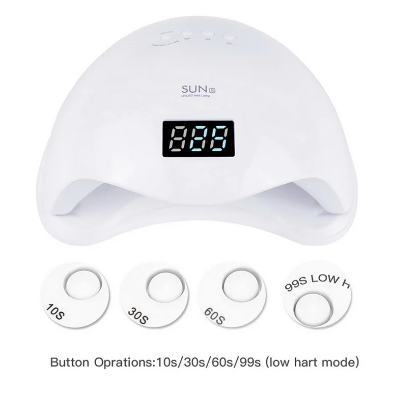 SUN5 лампы для ногтей ЖК дисплей Дисплей сушилка 24 светодиодный s 48 W Сушилка УФ