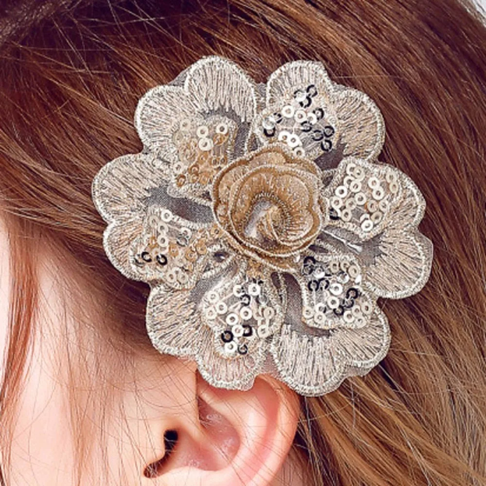 1 Piece Bridal Wedding Hair Jewelry Lace Flower Sticks Women Party Dress Accessory Bride Headwear | Украшения и аксессуары