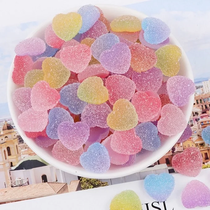 mixed 12pcs 12 штук, искусственный бриллиант из смолы в форме сердца шармы; аксессуары DIY для SLIME кремовой начинкой ювелирные украшения любви обереги - Окраска металла: mixed 12pcs