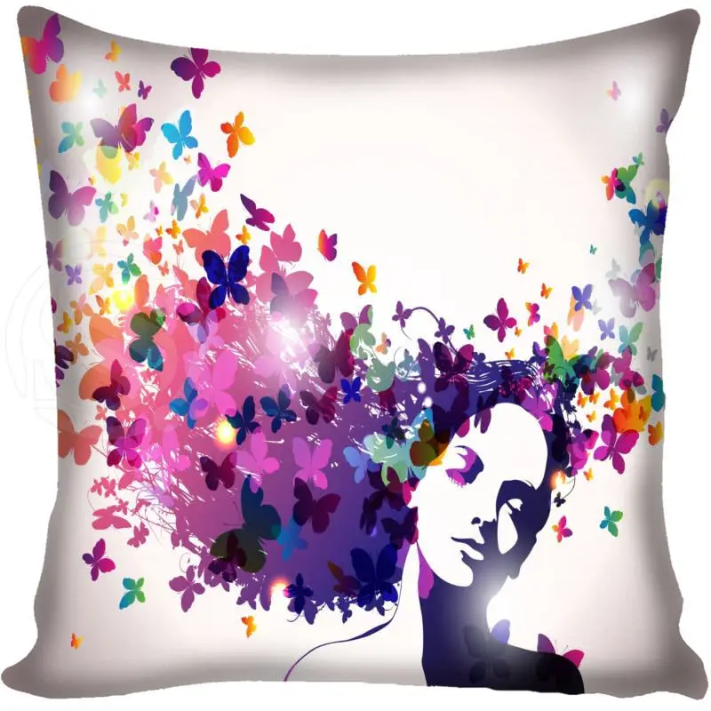 Pillowcase Изготовленный на заказ Наволочка с изображением бабочки площади молнии домашняя декоративная Подушка Крышка с двух сторон Печатный более size35X35 40 х 40 размером 45*45, 60X60 - Цвет: Pillowcase