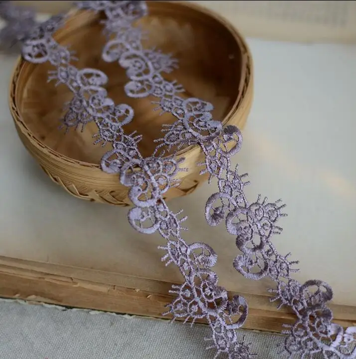 Привлекательная вышитая кружевная отделка в форме листа 3 метра лента ткань для