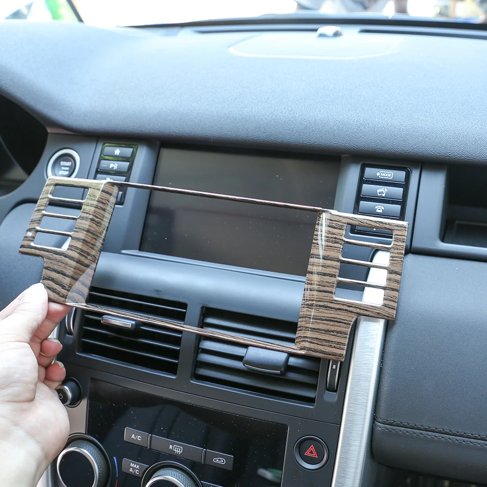 1 Pcs Sands Wood Grain Navigation Box Frame Cover Trim For Land Rover Discovery Sport 2015-2017 Car Accessories ABS | Автомобили и
