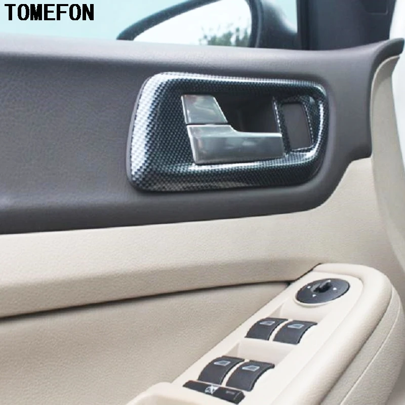 TOMEFON для Ford Focus 2009 2010 2011 LHD ABS углеродное волокно краска крышка внутренней дверной