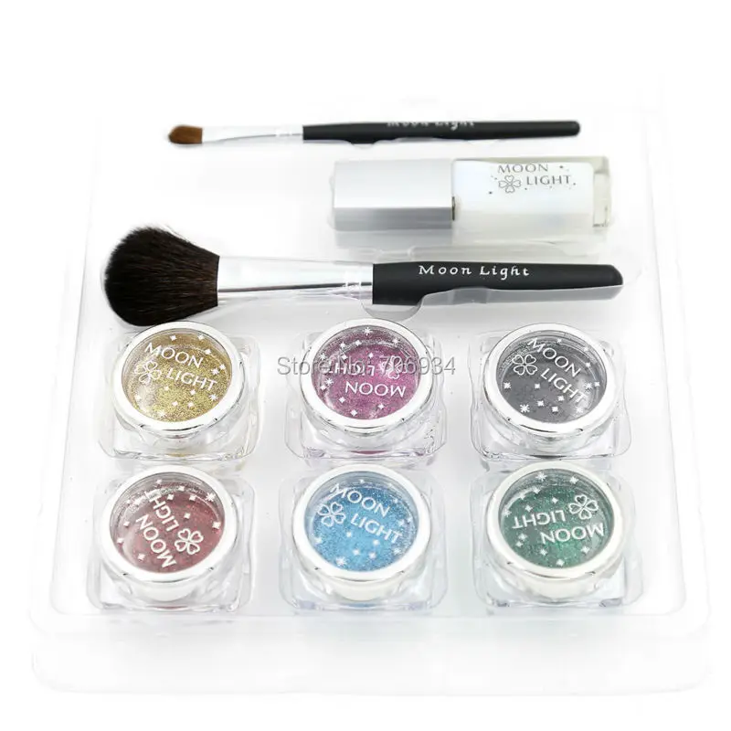 Набор для временного тату набор боди-арта с блестками 6 видов цветов | Красота и