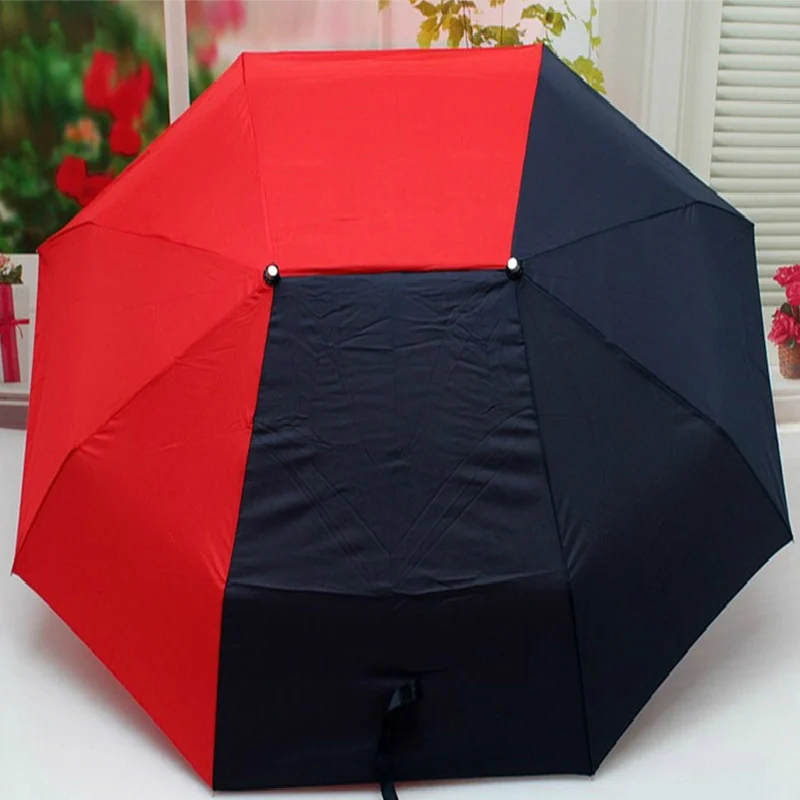 Black Red Большой Зонт мужской женский Guarda Chuva Водонепроницаемый Для мужчин женщина Дождь складной Гольф Красный ветрозащитный большой зонт дождя Шестерни Зонты - Цвет: Black Red