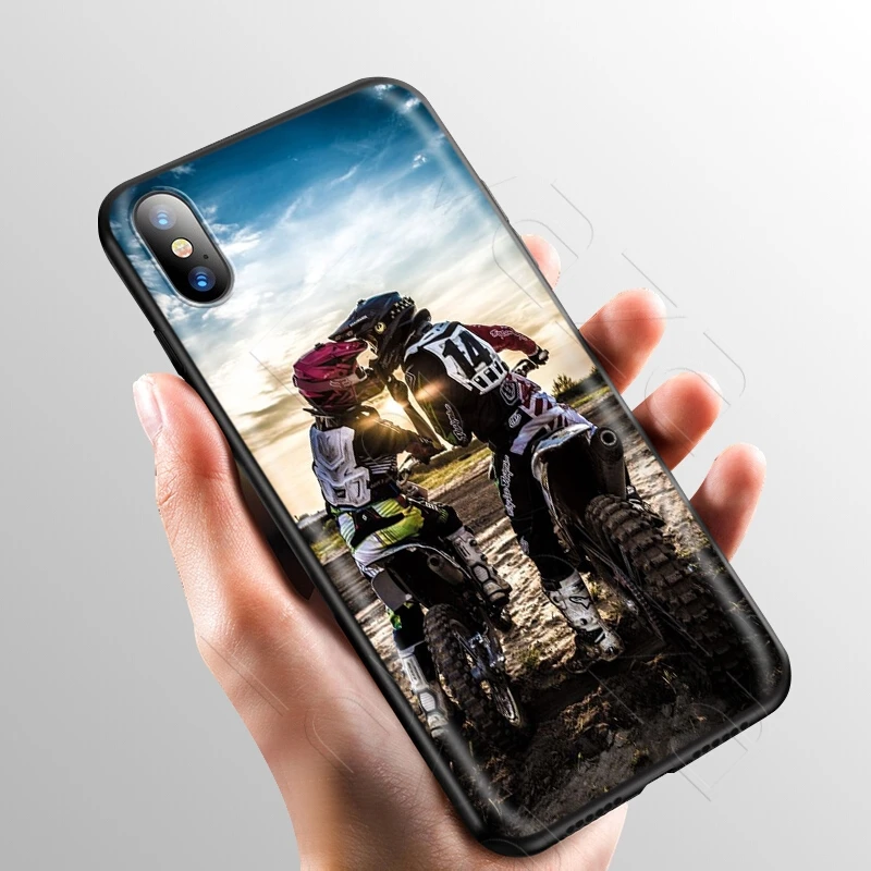 Чехол Lavaza Moto Cross для iPhone 11 Pro XS Max XR X 8 7 6 6S Plus 5 5S se