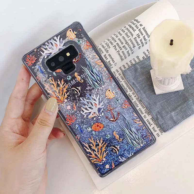 Rheinruby Сияющий светлый блестящий чехол для samsung Galaxy Note 9 8 S8 S9 плюс S7 край A6 A8