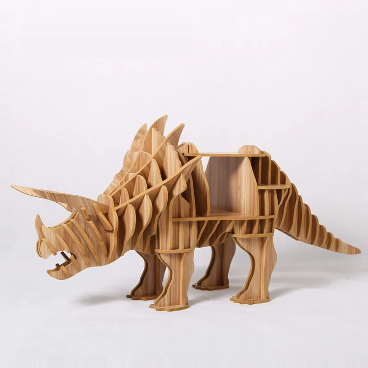 1 Набор 30*65 дюймов деревянный Трицератопс Dinasaur боковой стол/сервант для