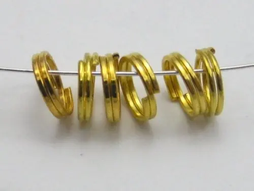 

500 Golden Double Loop Split Open Jump Rings 8mm