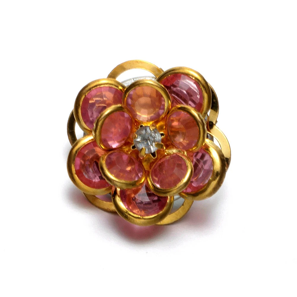 10 шт./лот подвески с металлическим кристаллом и цветочным узором 18 мм кнопки для