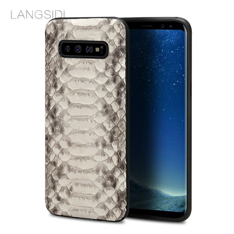 Чехол S10 plus для Samsung s10 чехол из натуральной кожи питона чехлы samsung galaxy note 10 A70 A9 A7