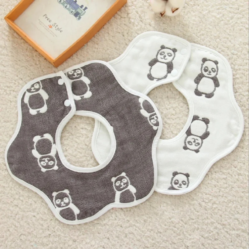New Baby Bibs Kids Bandana Burp Cloths 360 Degree Rotation 6 Layers Gauze Soft Newborn Infant Saliva Towel bib | Детская одежда и