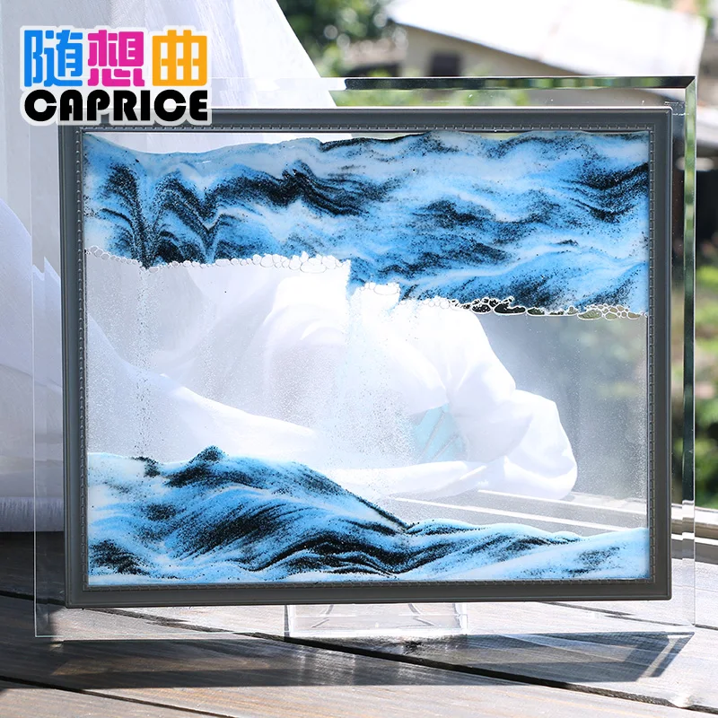 Поток песка живопись 3D рабочего офиса Декор украшение стекло ремесло подарок