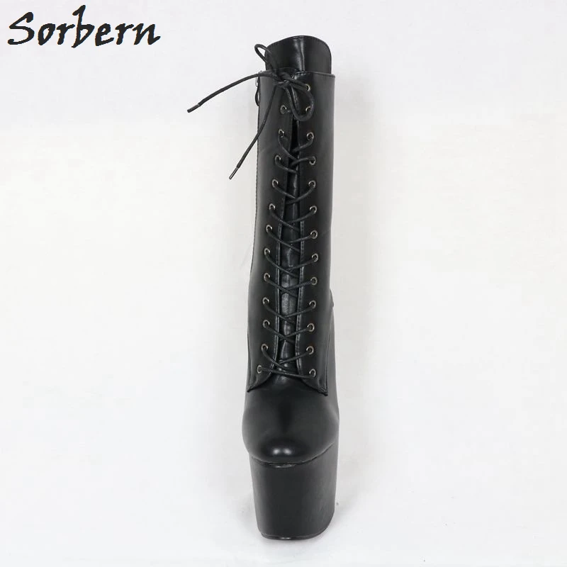 Сексуальные женские ботинки на высоком каблуке 20 см унисекс|Женские полусапожки|
