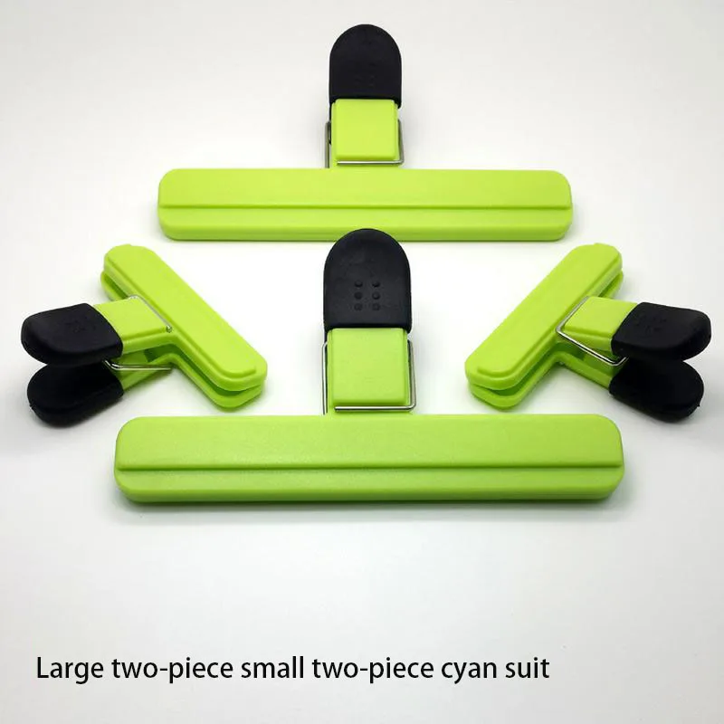 Cyan4PC Пластиковый мешок для запечатывания пищевых продуктов с зажимом для сохранения свежести пищевых продуктов, влагостойкий закрывающийся зажим для письма, бумажный фотофайл, связующий кухонные инструменты для зажима - Цвет: Cyan4PC