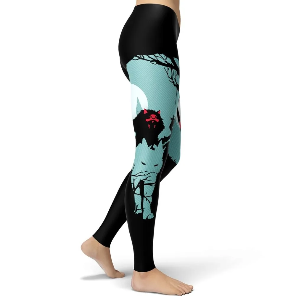 Женские леггинсы принцессы Mononoke с мультяшным рисунком для женщин|print leggings for