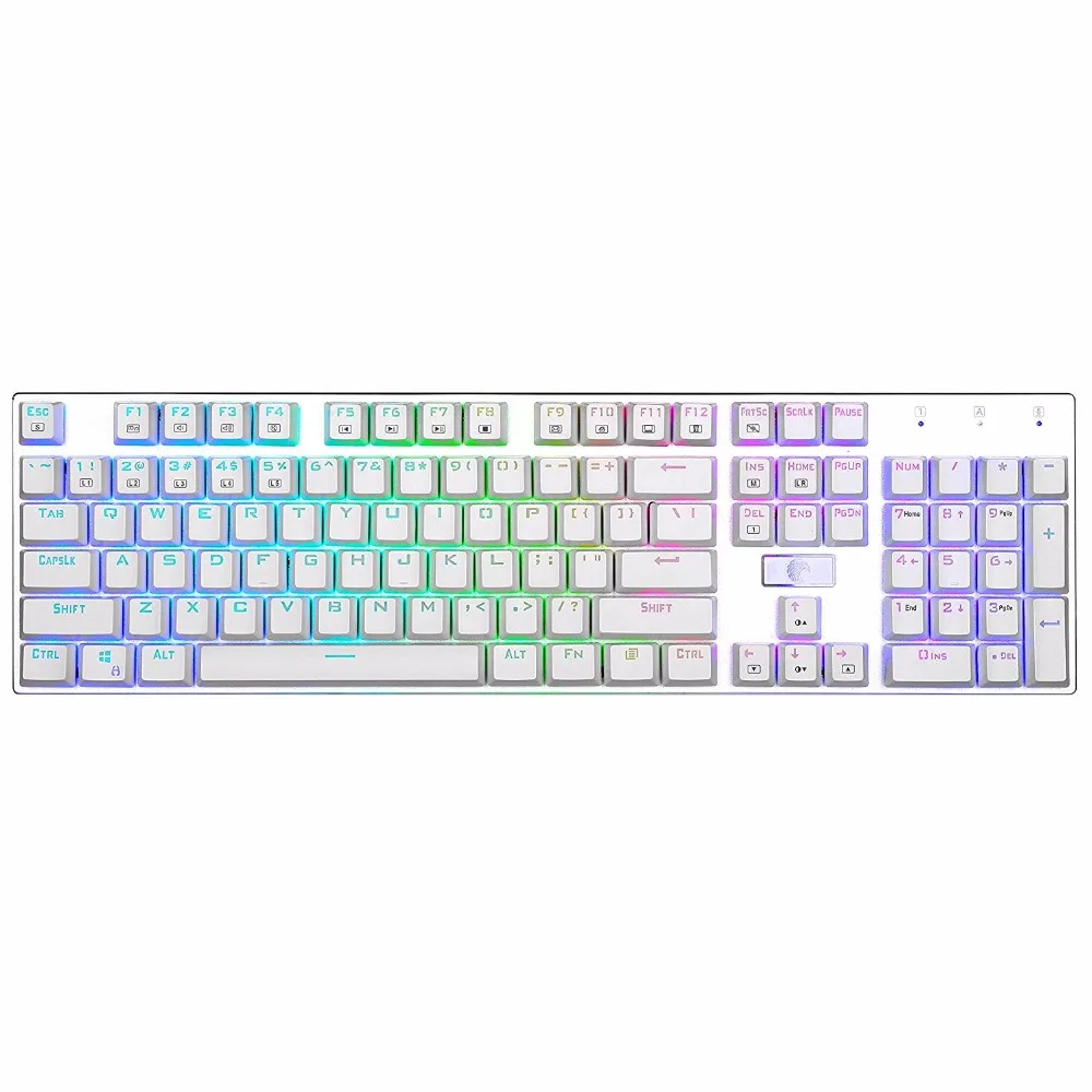 

Z88 RGB Mechanical Gaming Keyboard Red Switch - Linear Quiet Programmable RGB Backlit Water Resistant 104 Keys Anti-Ghosting