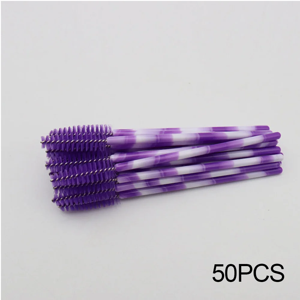 50pcs P 50/100 шт одноразовые палочки Masacara аппликатор для ресниц кисти Нейлоновые цветные профессиональные инструменты для макияжа - Handle Color: 50pcs P