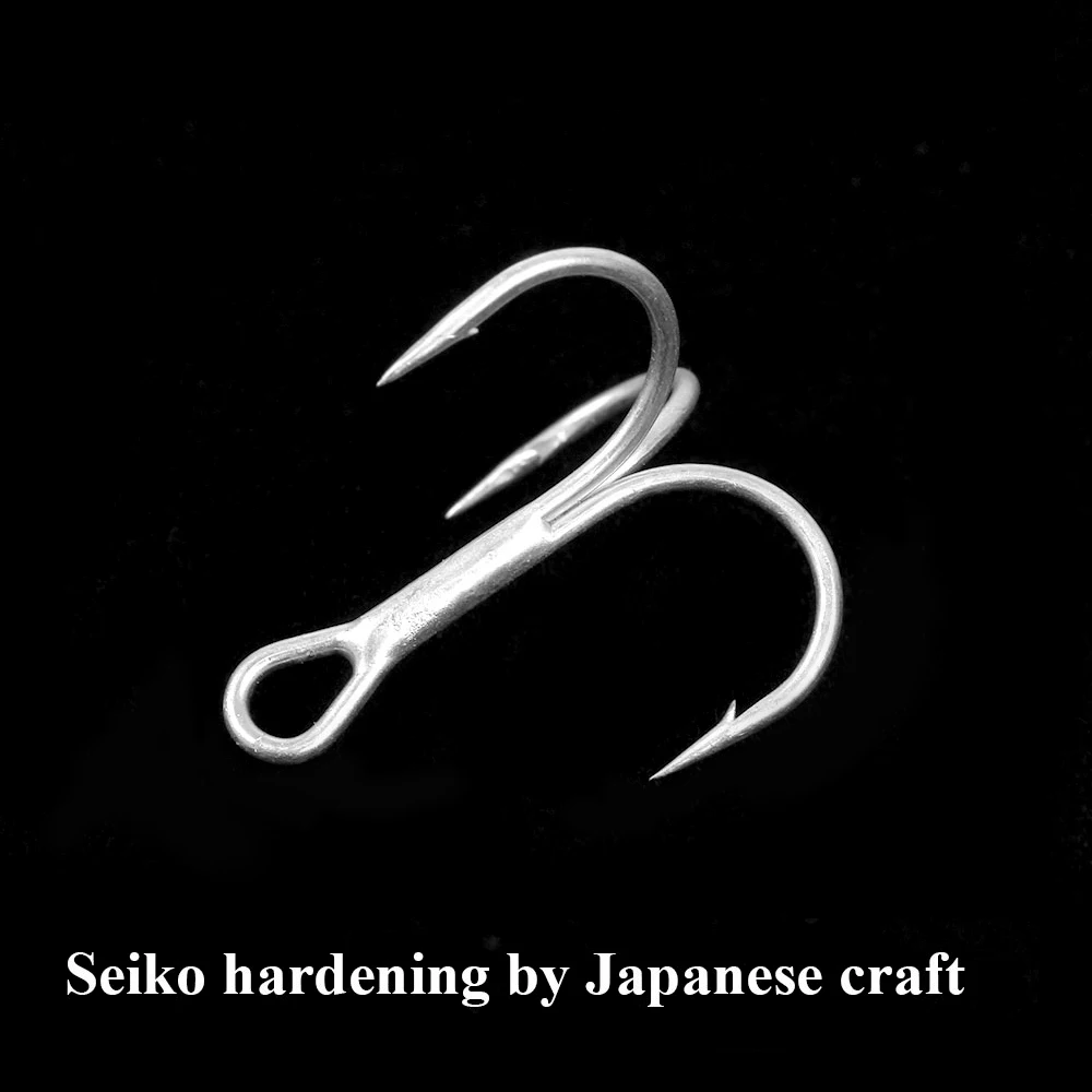 Fishing Hooks High Steel Carbon Material Treble Hook Round Folded Saltwater Bass 3/0# -1/0#10pcs 1#-2#15pcs Tackle Tools | Спорт и