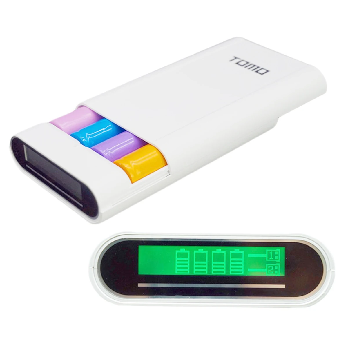 DIY Power Bank Shell Box ЖК Цифровой дисплей мобильного питания 4x18650 Зарядное Устройство С