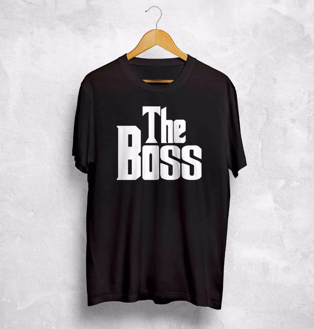 Новинка забавная брендовая одежда мужская летняя футболка с боссом реальным